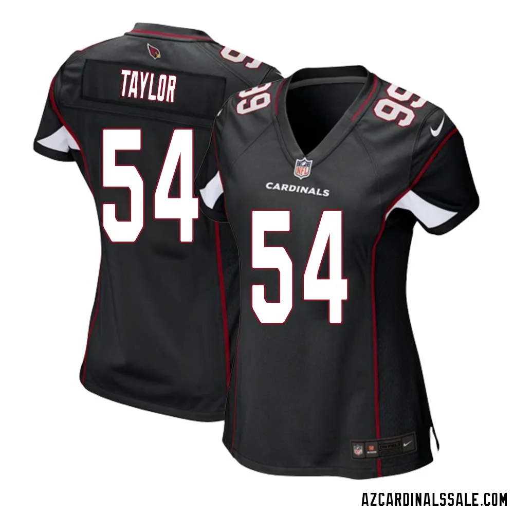 Davion Taylor No 54 Arizona Cardinals Black Alternate Game Jersey Cardinal for Women