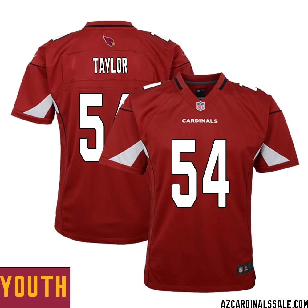 Davion Taylor No 54 Arizona Cardinals Home Game Jersey Cardinal for Youth 1