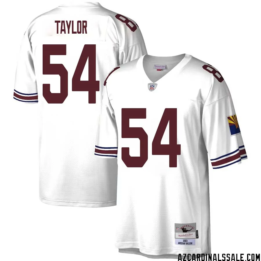 Davion Taylor No 54 Men Mitchell Ness White Arizona Cardinals Legacy Replica Jersey