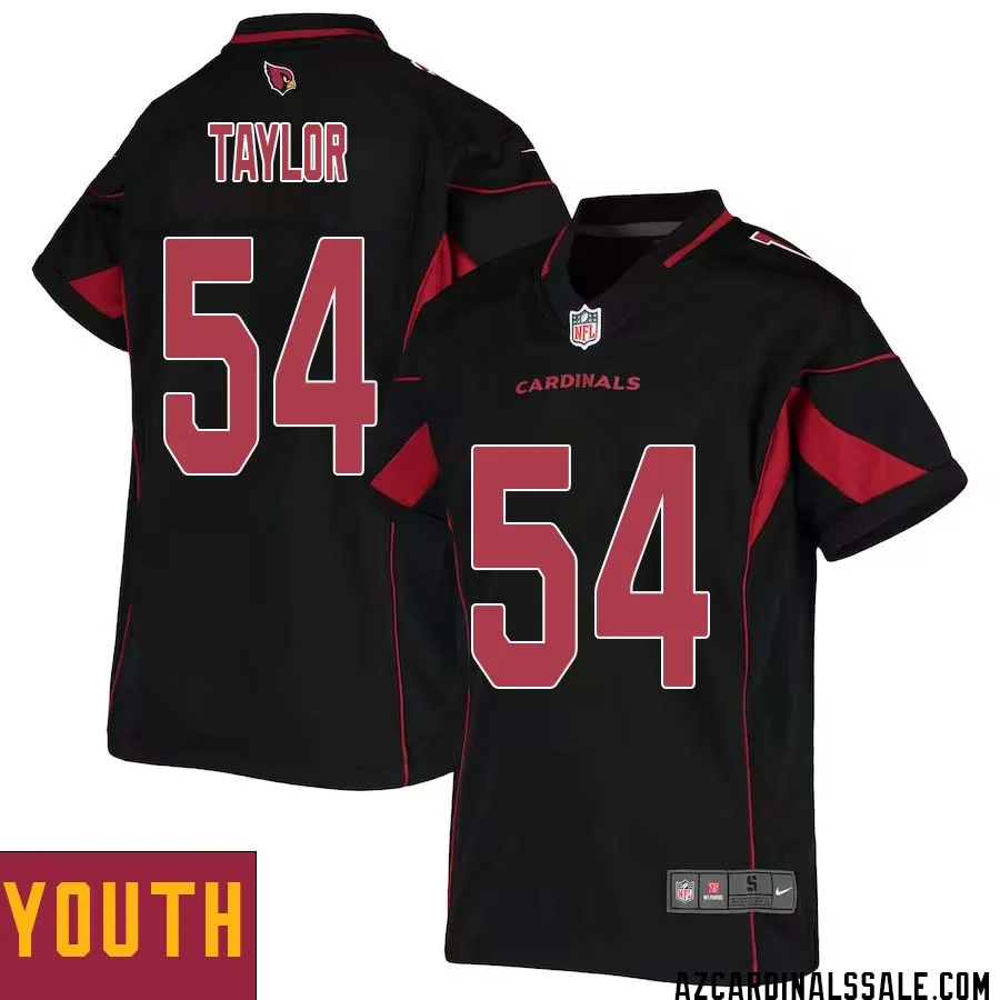 Davion Taylor No 54 Youth Black Arizona Cardinals Color Rush Vapor Limited Jersey 1