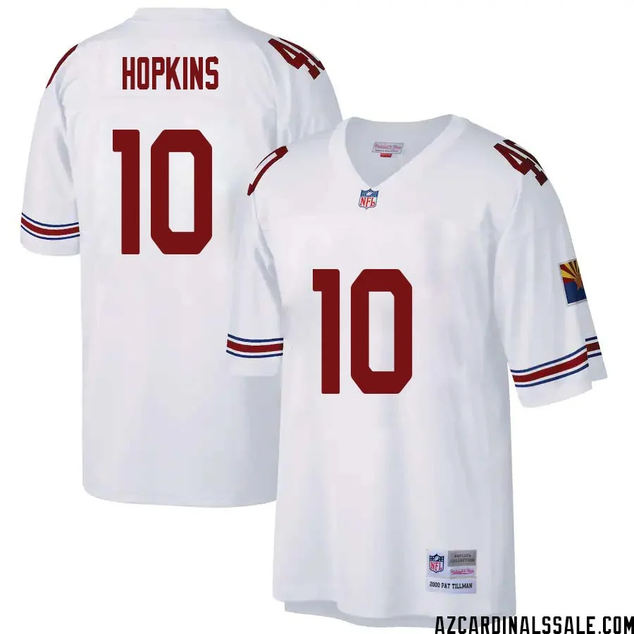 DeAndre Hopkins No 10 Arizona Cardinals Mitchell Ness Big Tall 2000 Retired Player Replica Jersey White 1