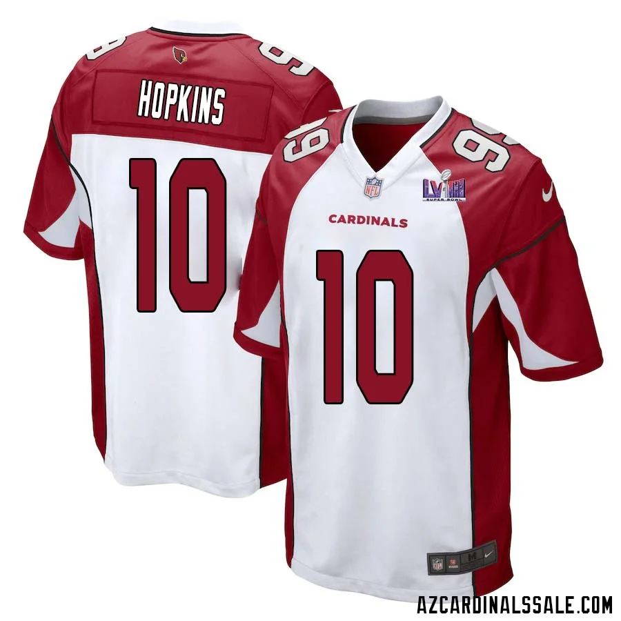 DeAndre Hopkins No 10 Arizona Cardinals Super Bowl LVIII Away Game Jersey Cardinal for Men 1