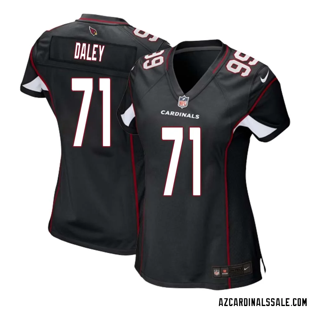 Dennis Daley No 71 Arizona Cardinals Black Alternate Game Jersey Cardinal for Women