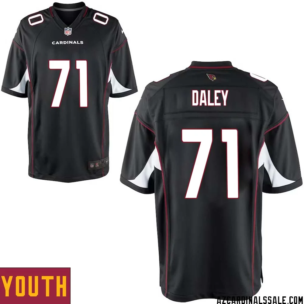 Dennis Daley No 71 Arizona Cardinals Black Alternate Game Jersey Cardinal for Youth