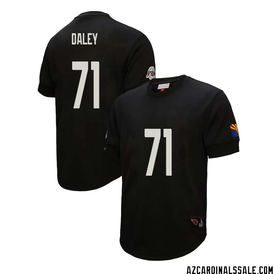 Dennis Daley No 71 Arizona Cardinals Mitchell Ness Retired Player Name Number Mesh Top Black