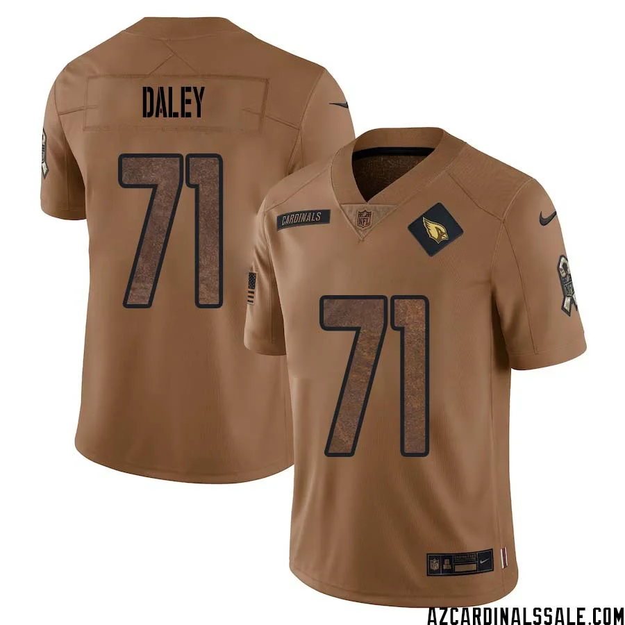 Dennis Daley No 71 Men Brown Arizona Cardinals 2023 Salute To Service Retired Player Limited Jersey 1