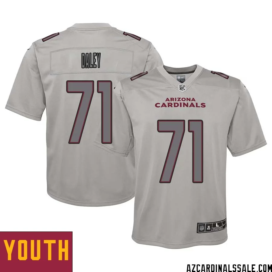 Dennis Daley No 71 Youth Arizona Cardinals Gray Atmosphere Fashion Game Jersey 1