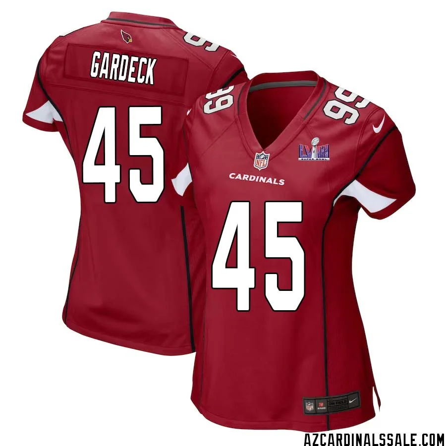 Dennis Gardeck No 45 Arizona Cardinals Super Bowl LVIII Home Game Jersey Cardinal for Women 1