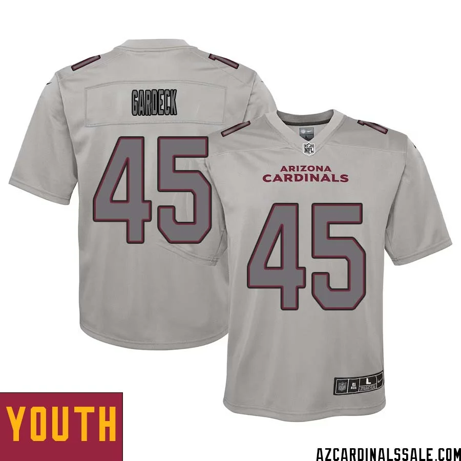 Dennis Gardeck No 45 Youth Arizona Cardinals Gray Atmosphere Fashion Game Jersey