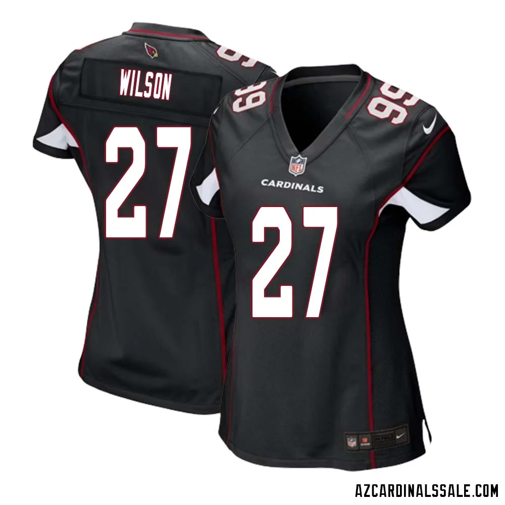 Divaad Wilson No 27 Arizona Cardinals Black Alternate Game Jersey Cardinal for Women 1