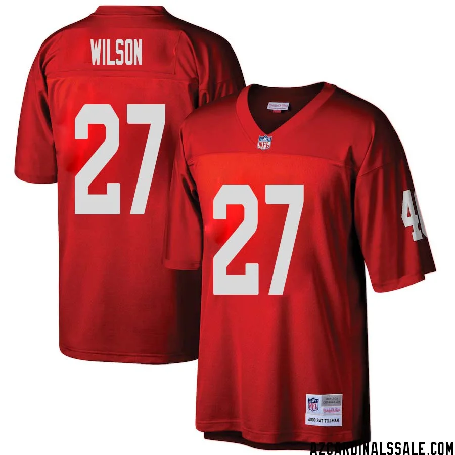 Divaad Wilson No 27 Arizona Cardinals Mitchell Ness Big Tall 2000 Retired Player Replica Jersey Red 1