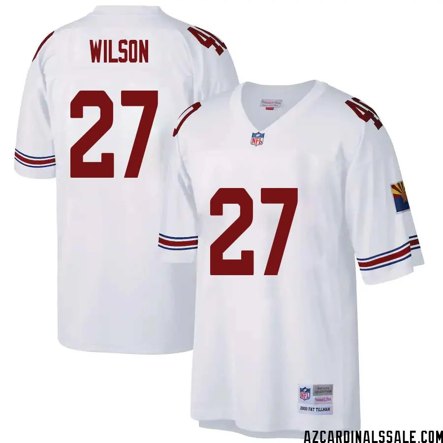 Divaad Wilson No 27 Arizona Cardinals Mitchell Ness Big Tall 2000 Retired Player Replica Jersey White 1
