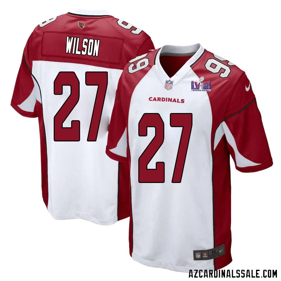 Divaad Wilson No 27 Arizona Cardinals Super Bowl LVIII Away Game Jersey Cardinal for Men 1