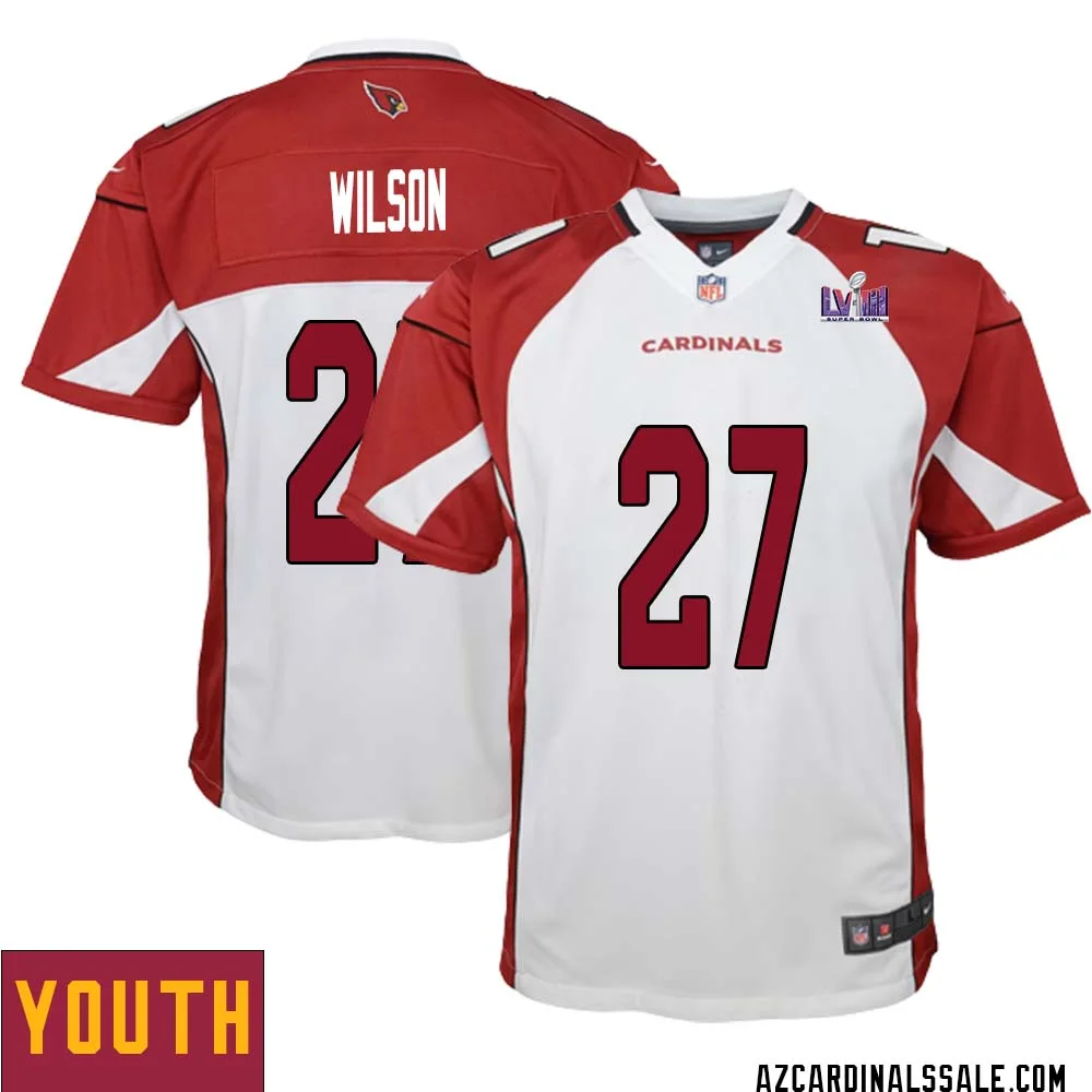 Divaad Wilson No 27 Arizona Cardinals Super Bowl LVIII Away Game Jersey Cardinal for Youth 1