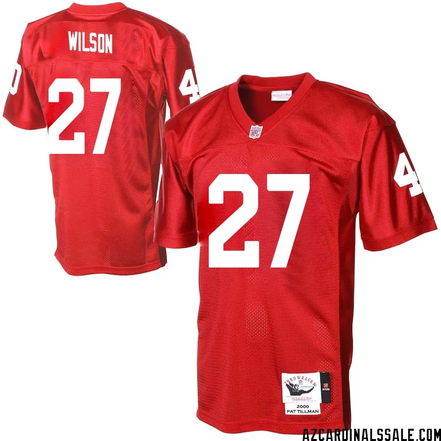 Divaad Wilson No 27 Men Arizona Cardinals Mitchell Ness Cardinal Authentic Throwback Jersey 1