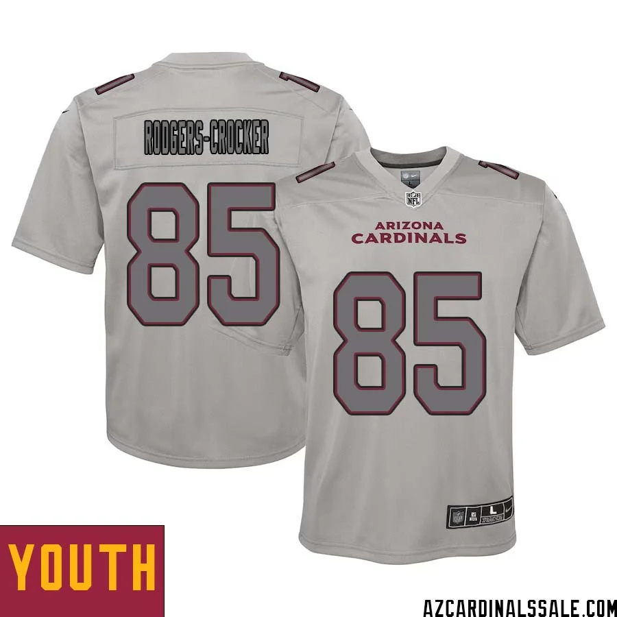 Dominique Rodgers Crocker No 85 Youth Arizona Cardinals Gray Atmosphere Fashion Game Jersey 1