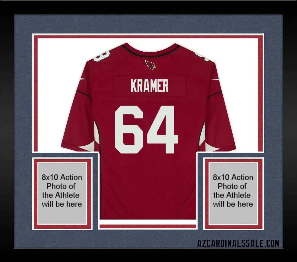 Doug Kramer No 64 Arizona Cardinals Autographed Red Game Jersey 1