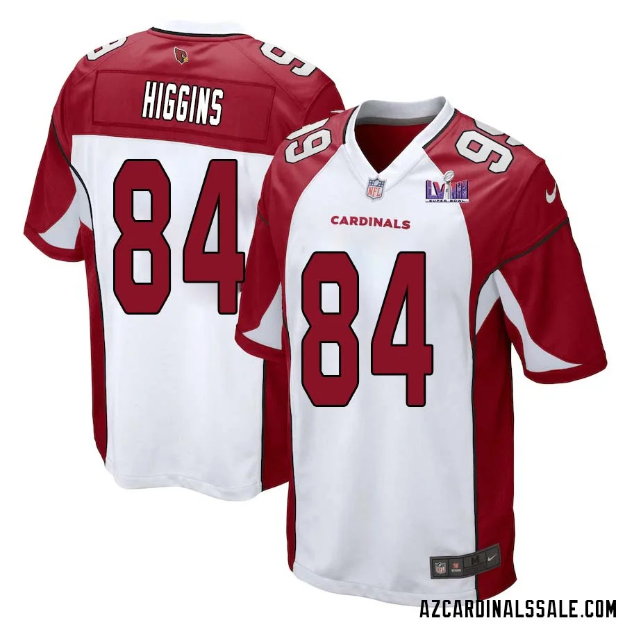 Elijah Higgins No 84 Arizona Cardinals Super Bowl LVIII Away Game Jersey Cardinal for Men 1