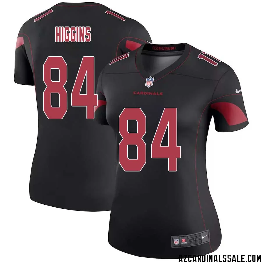Elijah Higgins No 84 Women Black Arizona Cardinals Color Rush Vapor Limited Jersey