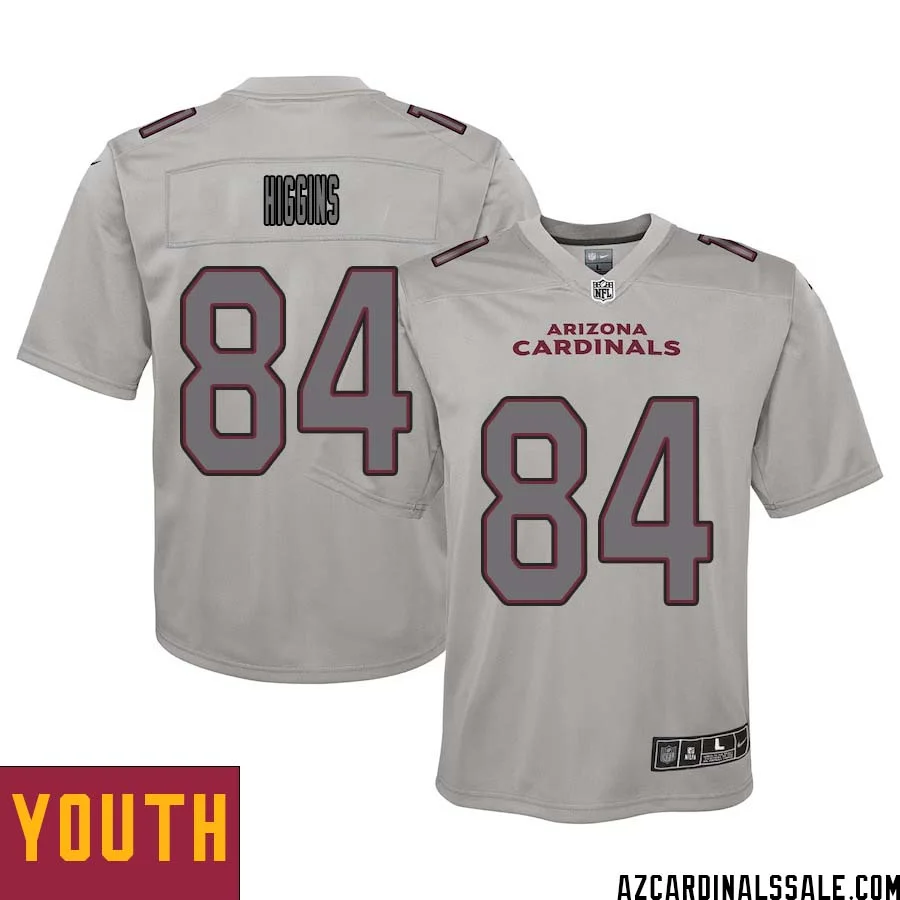 Elijah Higgins No 84 Youth Arizona Cardinals Gray Atmosphere Fashion Game Jersey