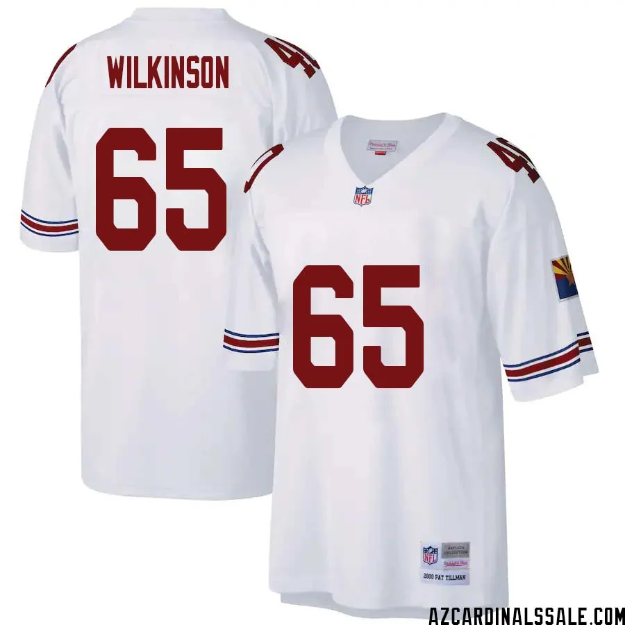 Elijah Wilkinson No 65 Arizona Cardinals Mitchell Ness Big Tall 2000 Retired Player Replica Jersey White