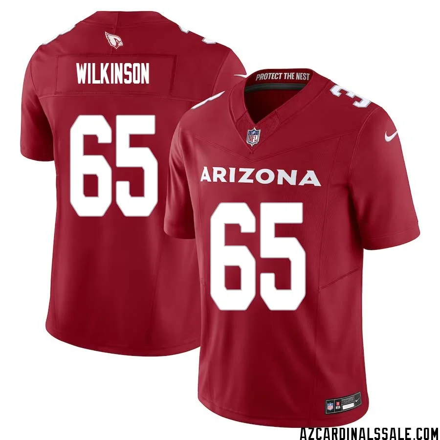 Elijah Wilkinson No 65 Arizona Cardinals Vapor F.U.S.E. Limited Jersey Red 1