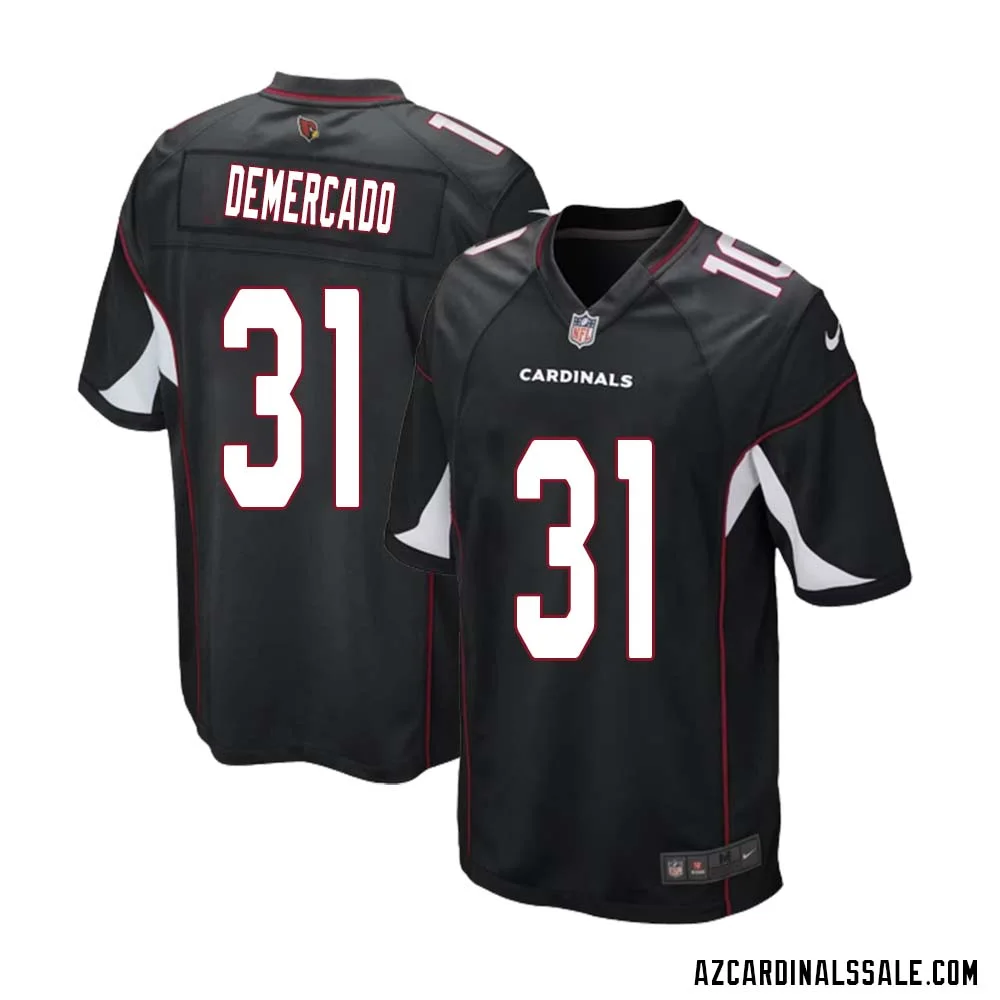 Emari Demercado No 31 Arizona Cardinals Black Alternate Game Jersey Cardinal for Men