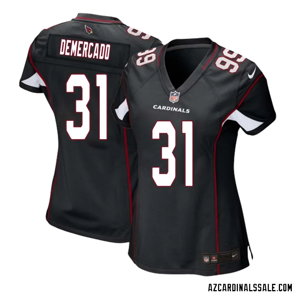 Emari Demercado No 31 Arizona Cardinals Black Alternate Game Jersey Cardinal for Women 1