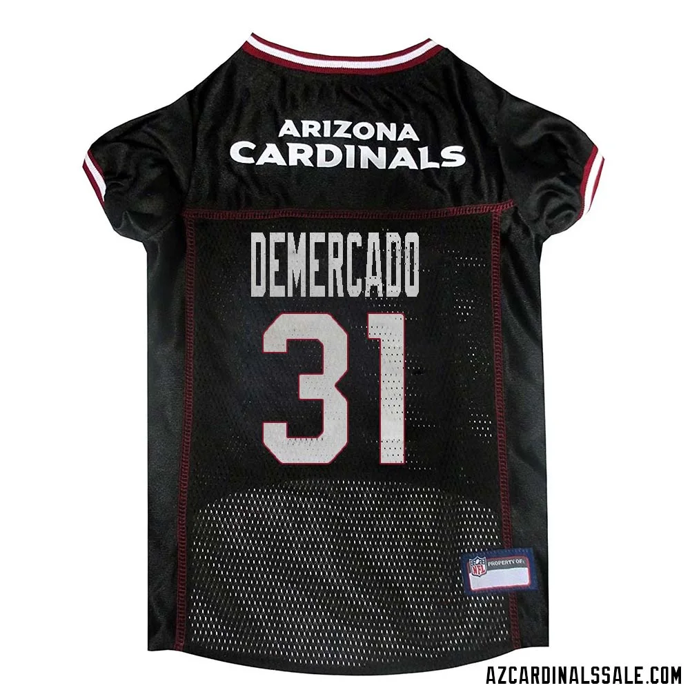 Emari Demercado No 31 Arizona Cardinals Dog Black Jersey
