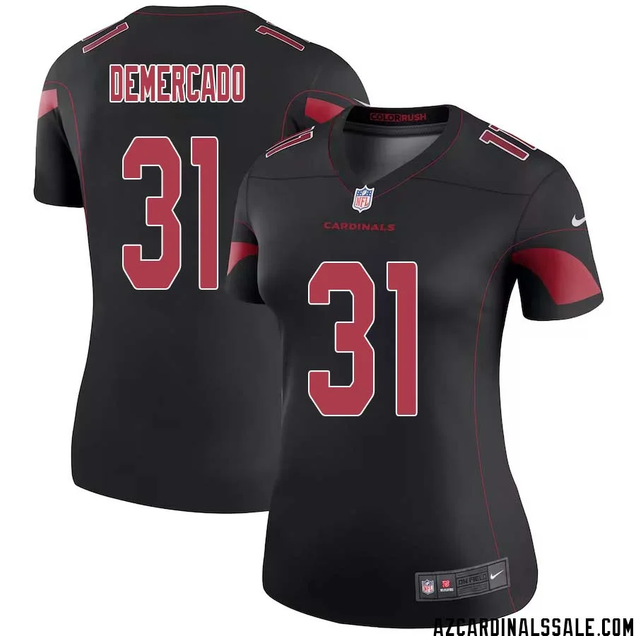 Emari Demercado No 31 Women Black Arizona Cardinals Color Rush Vapor Limited Jersey 1