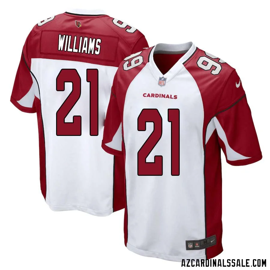 Garrett Williams No 21 Arizona Cardinals Away Game Jersey Cardinal for Men