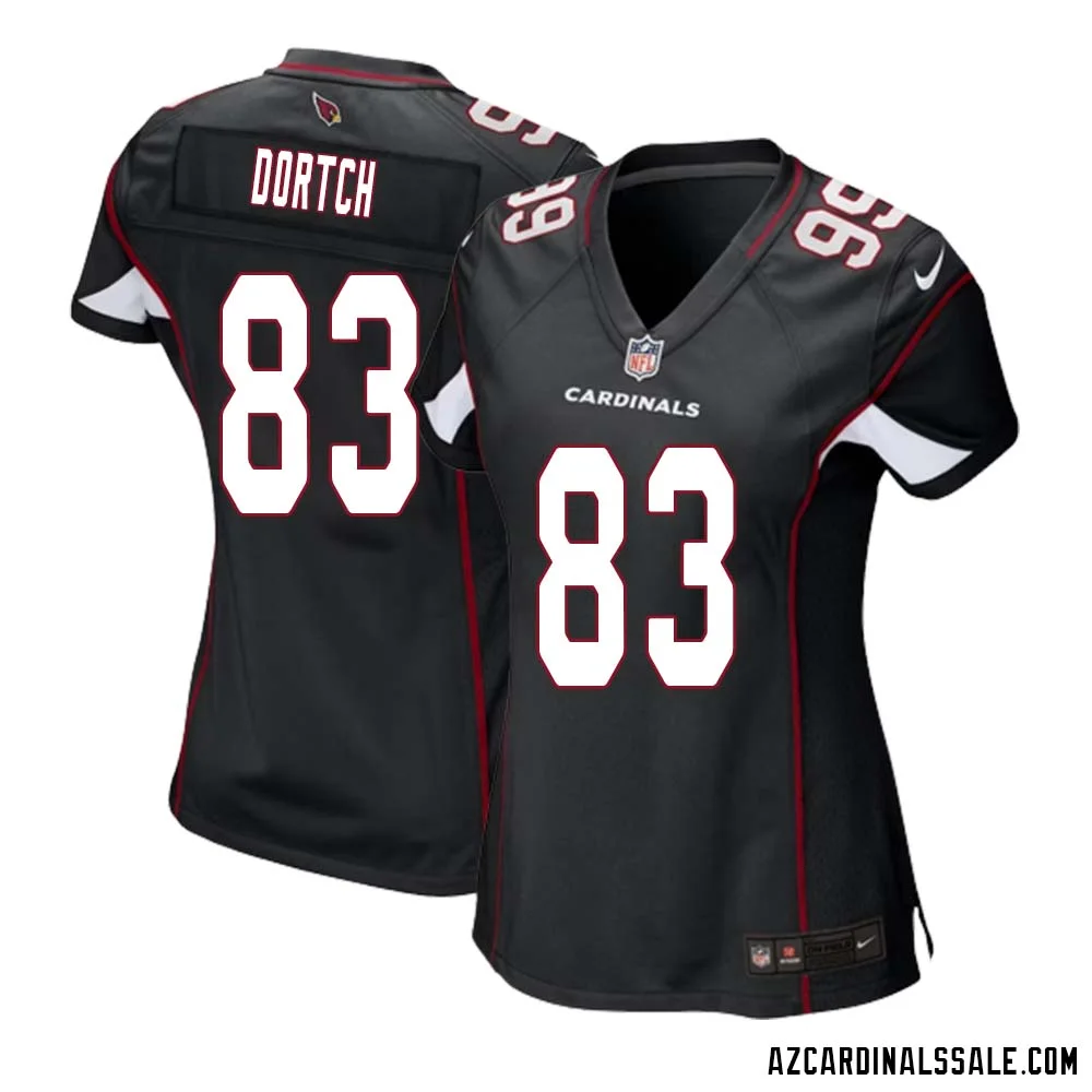 Greg Dortch No 83 Arizona Cardinals Black Alternate Game Jersey Cardinal for Women
