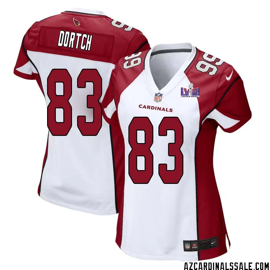 Greg Dortch No 83 Arizona Cardinals Super Bowl LVIII Away Game Jersey Cardinal for Women