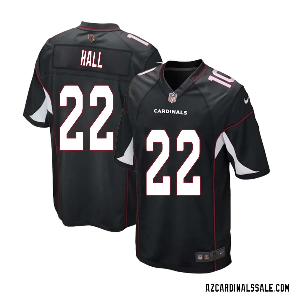 Hassan Hall No 22 Arizona Cardinals Black Alternate Game Jersey Cardinal for Men