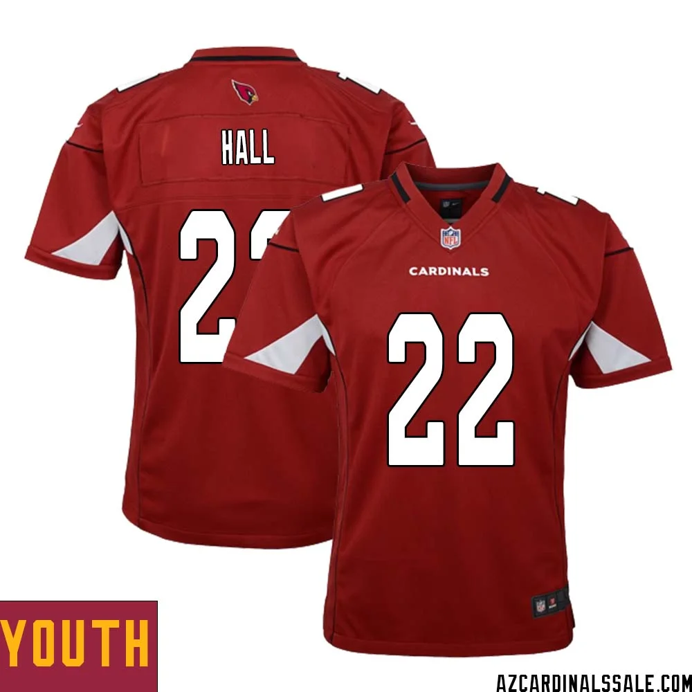 Hassan Hall No 22 Arizona Cardinals Home Game Jersey Cardinal for Youth 1