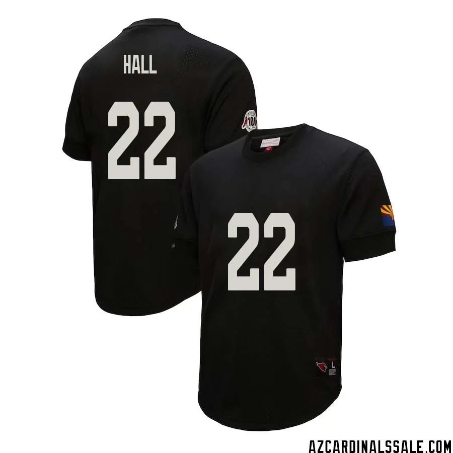 Hassan Hall No 22 Arizona Cardinals Mitchell Ness Retired Player Name Number Mesh Top Black 1