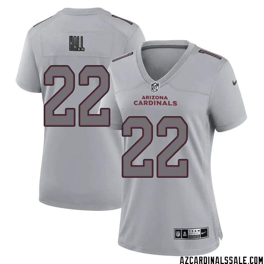 Hassan Hall No 22 Women Arizona Cardinals Gray Atmosphere Fashion Game Jersey 1