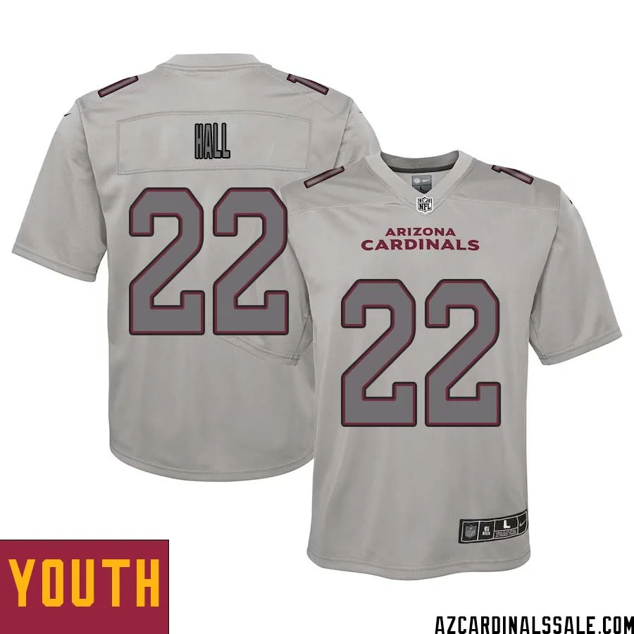 Hassan Hall No 22 Youth Arizona Cardinals Gray Atmosphere Fashion Game Jersey 1