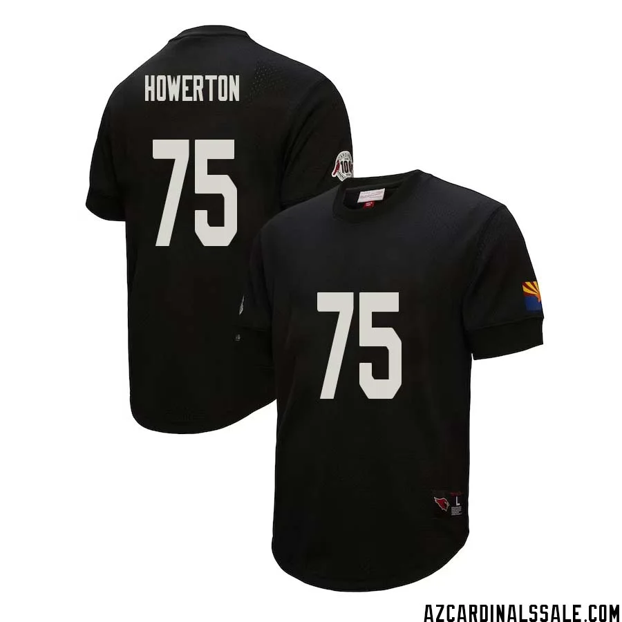 Hayden Howerton No 75 Arizona Cardinals Mitchell Ness Retired Player Name Number Mesh Top Black 1