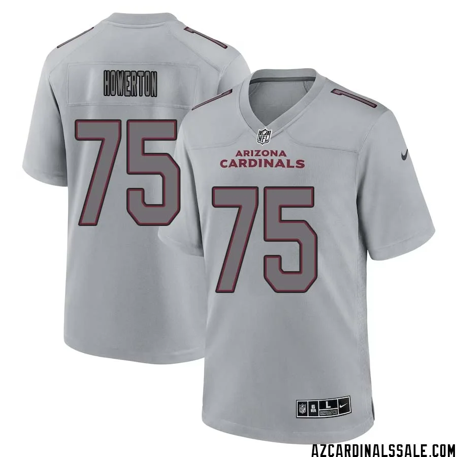 Hayden Howerton No 75 Men Arizona Cardinals Gray Atmosphere Fashion Game Jersey 1