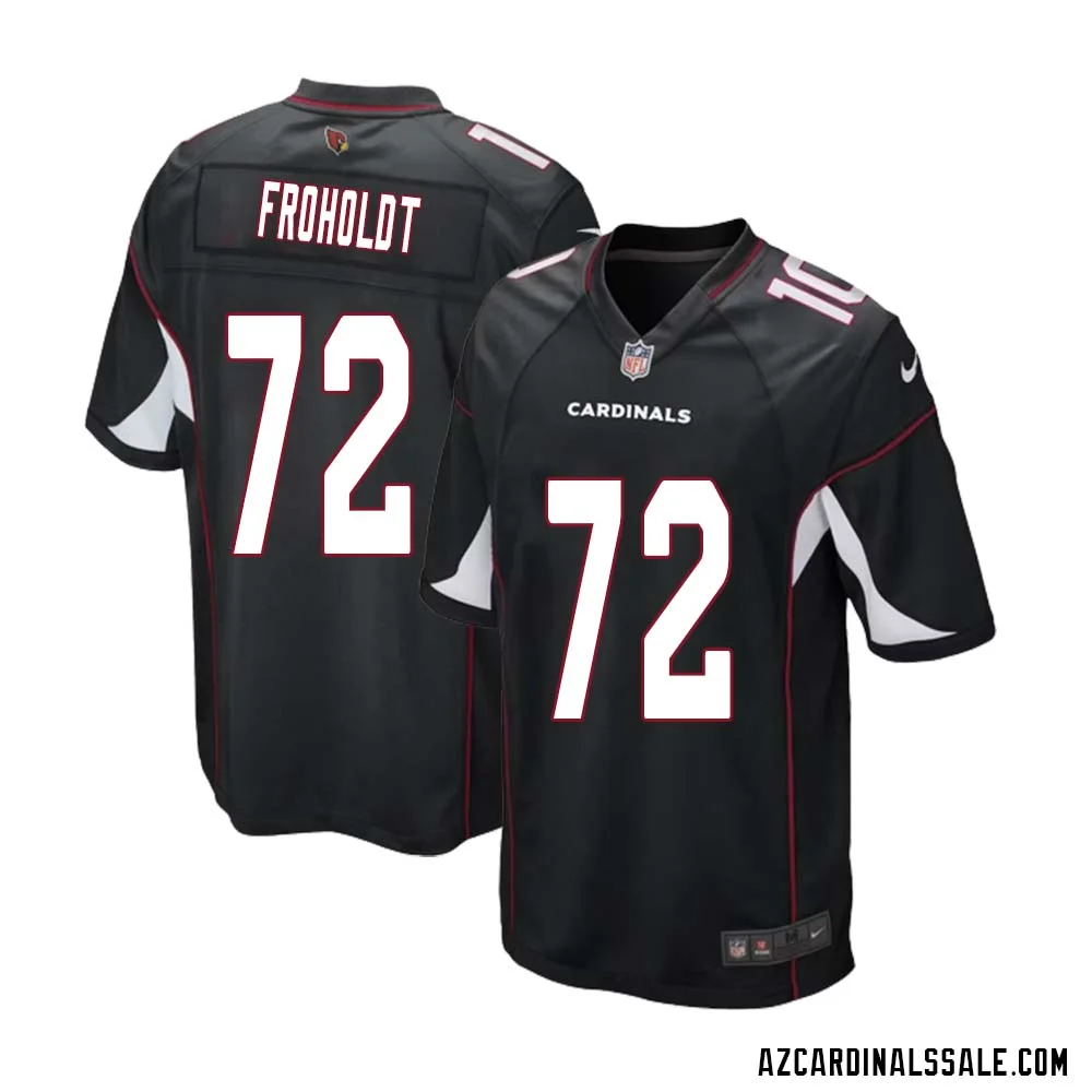 Hjalte Froholdt No 72 Arizona Cardinals Black Alternate Game Jersey Cardinal for Men