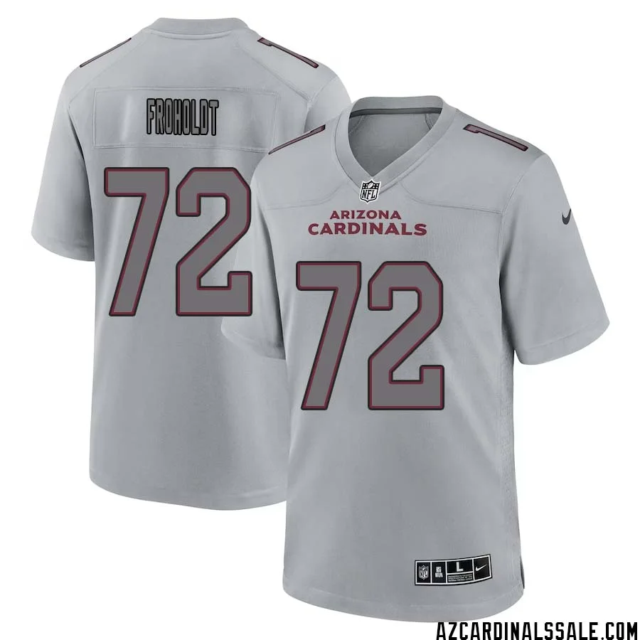Hjalte Froholdt No 72 Men Arizona Cardinals Gray Atmosphere Fashion Game Jersey