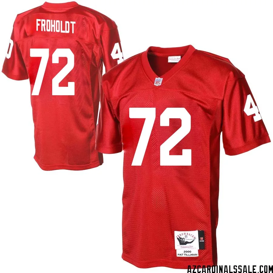 Hjalte Froholdt No 72 Men Arizona Cardinals Mitchell Ness Cardinal Authentic Throwback Jersey