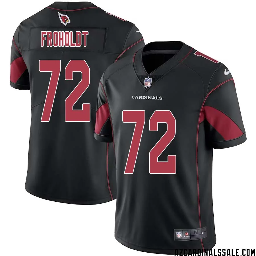 Hjalte Froholdt No 72 Men Black Arizona Cardinals Color Rush Vapor Limited Jersey 1