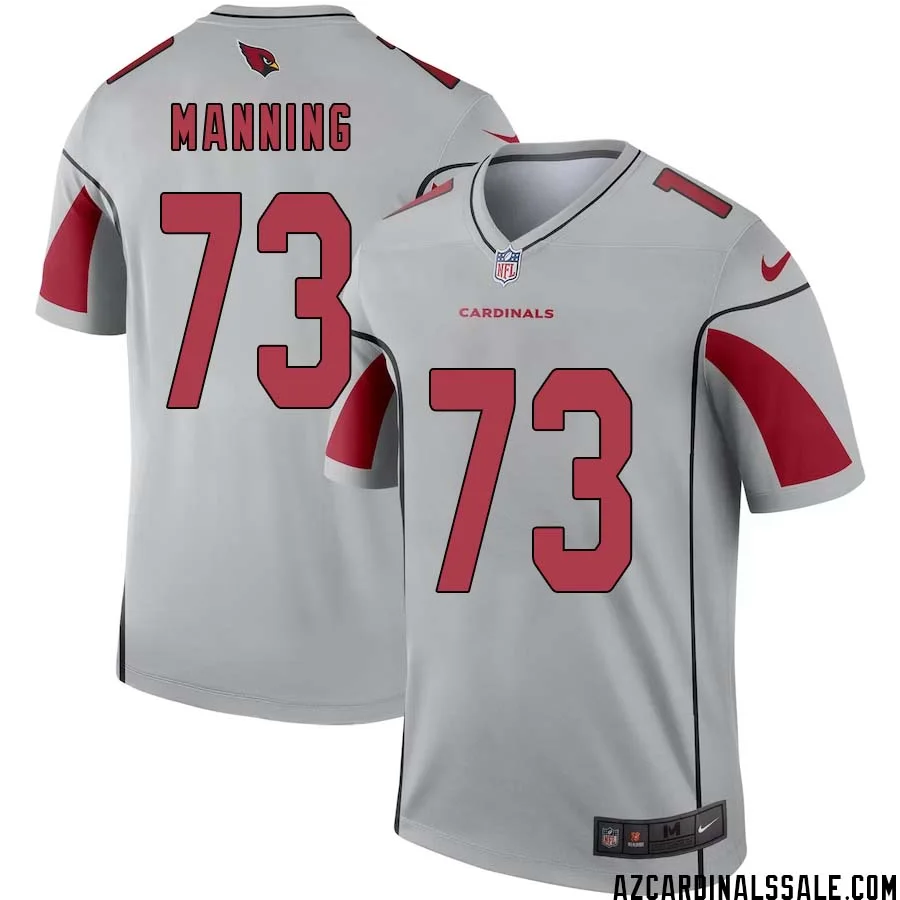 Ilm Manning No 73 Men Silver Arizona Cardinals Inverted Legend Jersey 1