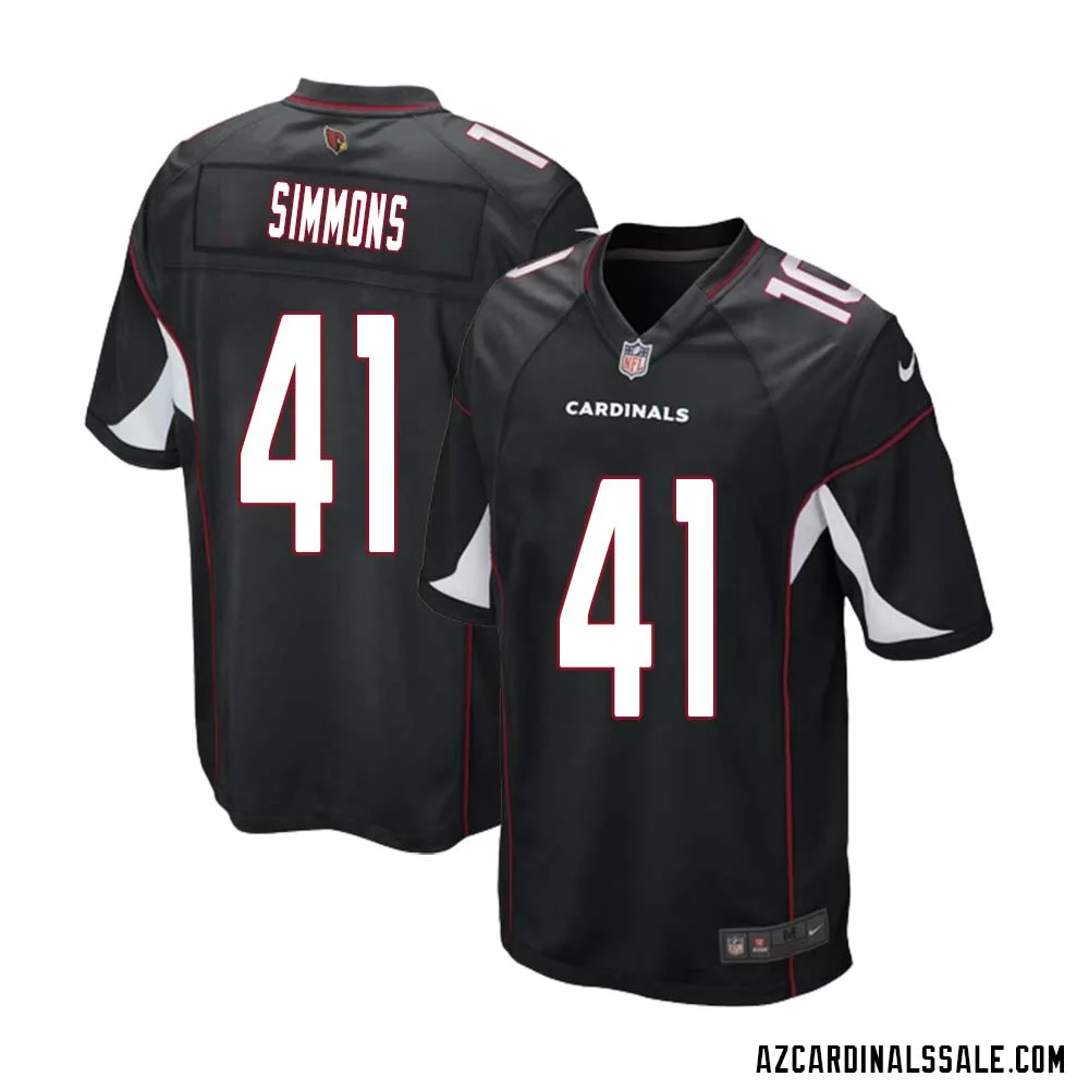 Isaiah Simmons No 41 Arizona Cardinals Black Alternate Game Jersey Cardinal for Men 1