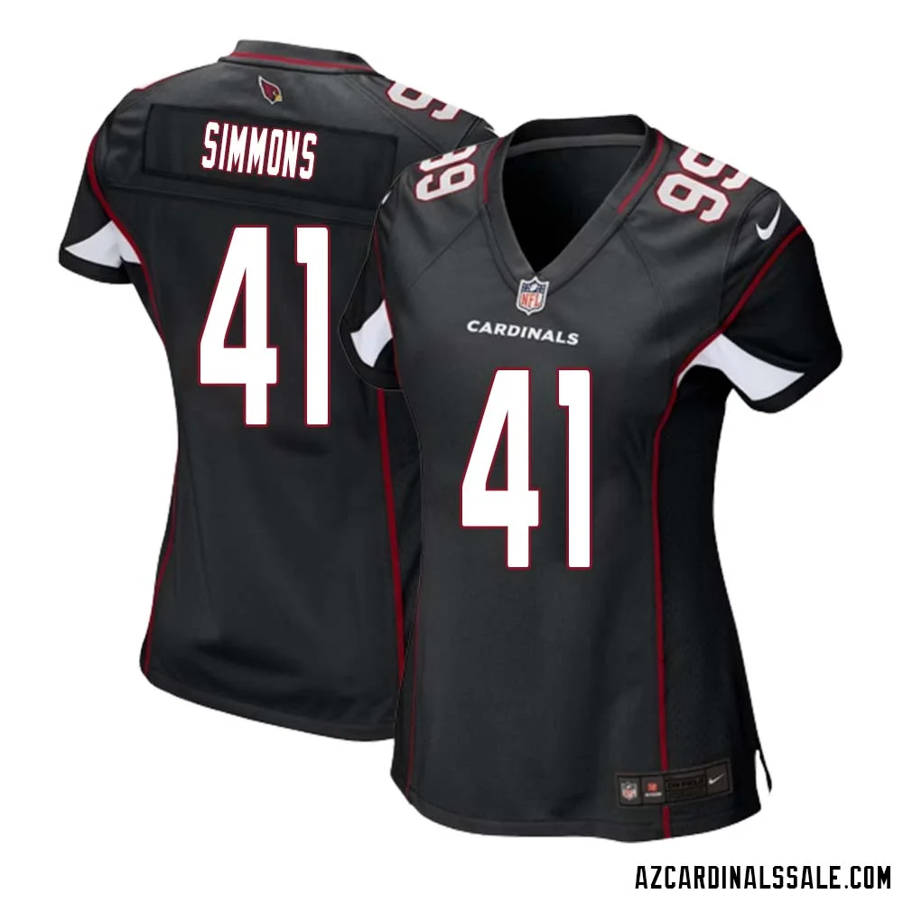 Isaiah Simmons No 41 Arizona Cardinals Black Alternate Game Jersey Cardinal for Women