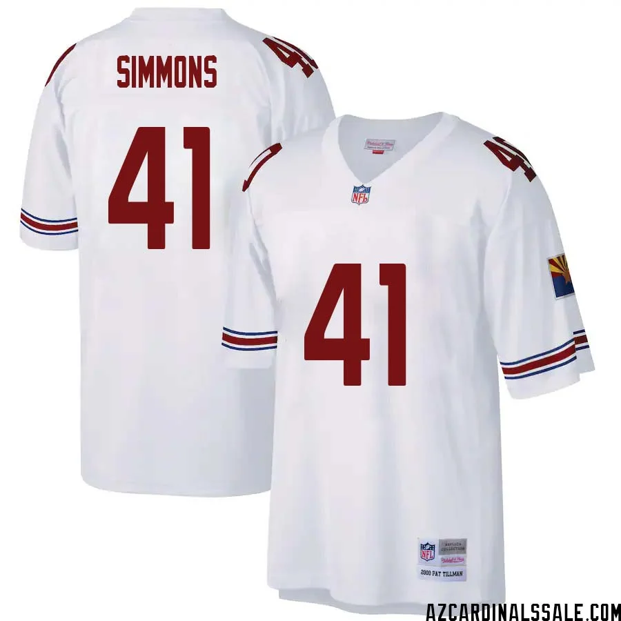 Isaiah Simmons No 41 Arizona Cardinals Mitchell Ness Big Tall 2000 Retired Player Replica Jersey White