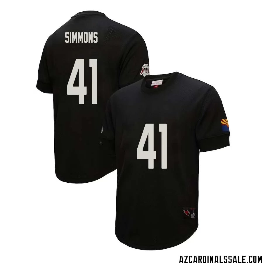 Isaiah Simmons No 41 Arizona Cardinals Mitchell Ness Retired Player Name Number Mesh Top Black 1