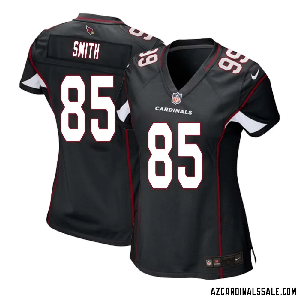 Jackie Smith No 85 Arizona Cardinals Black Alternate Game Jersey Cardinal for Women